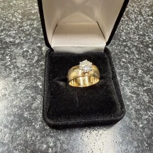 14k natural diamond ring